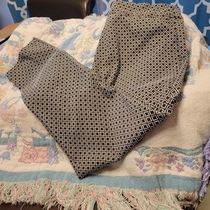 Black and white checkered pants.